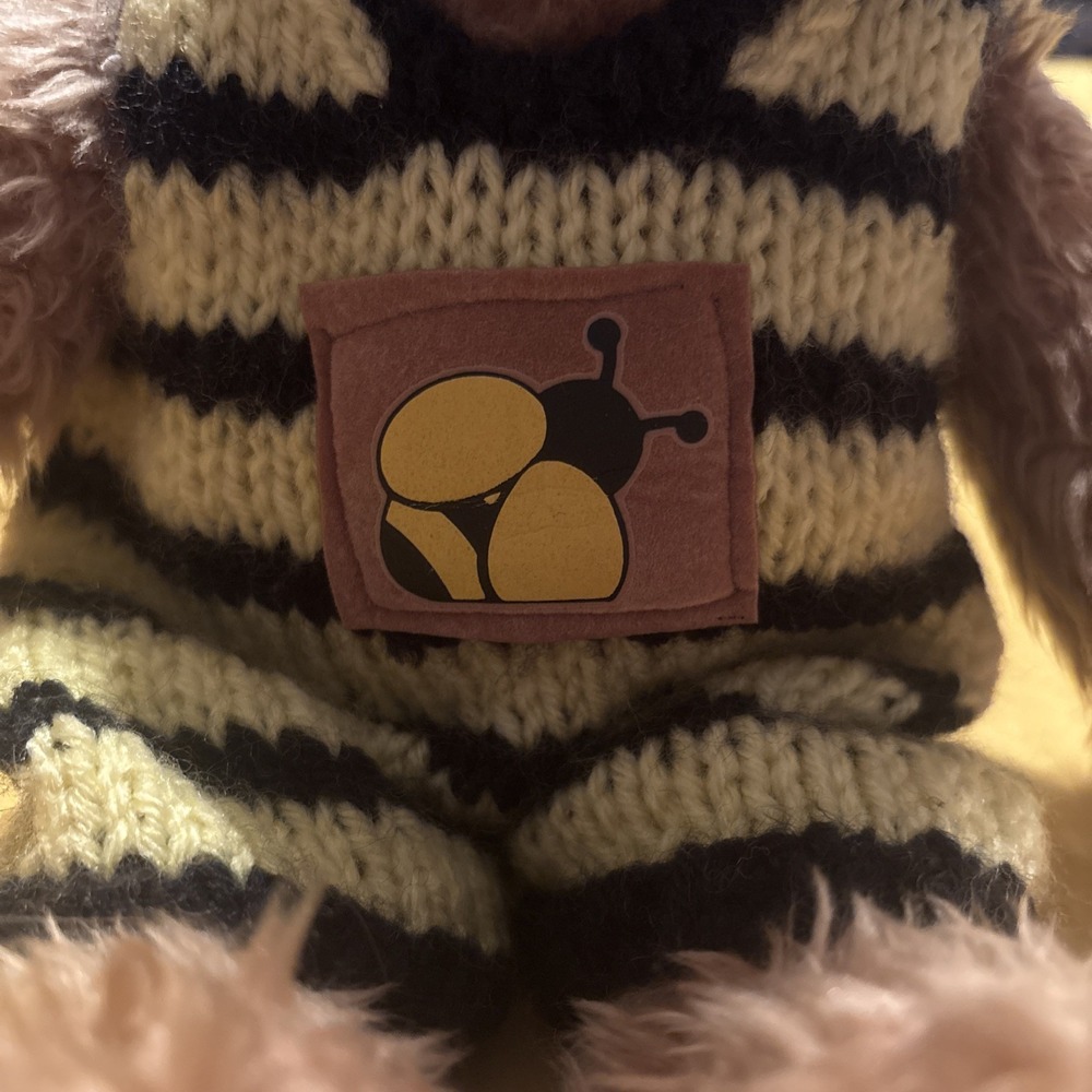 1997 Bit O Honey Ganz Buggable Bee Teddy Bear Knitted Sweater & Hat & wings - Picture 3 of 7